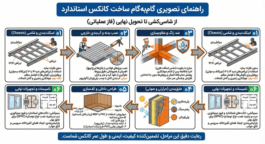 مراحل ساخت کانکس